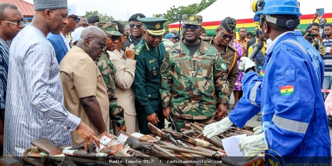 Why seized firearms marked for destruction cannot be used by security and intelligence agencies in Ghana