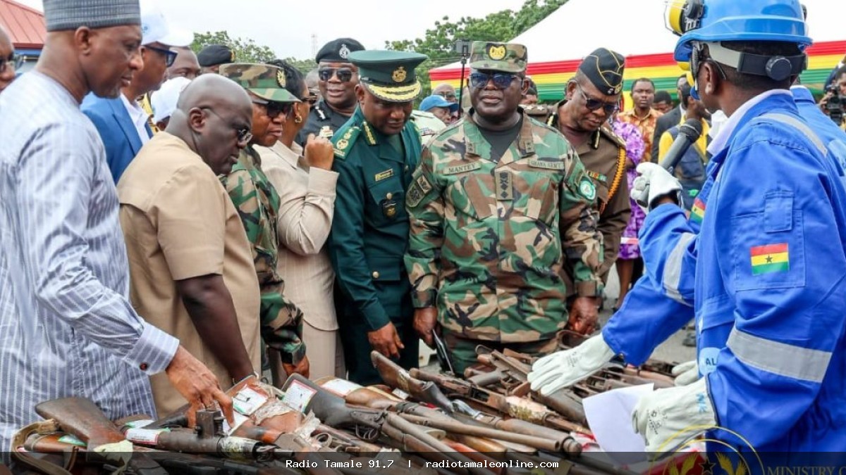 Why seized firearms marked for destruction cannot be used by security and intelligence agencies in Ghana